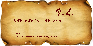 Vörös Lúcia névjegykártya