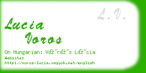 lucia voros business card